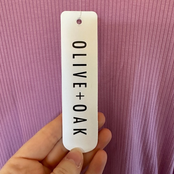 NWT Olive + Oak Lilac MIDI Dress with side cutout SIZE L - Picture 5 of 7